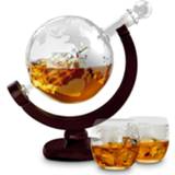 👉 Globe Whiskey Decanter - 0.9l - Inclusief 2 Glazen