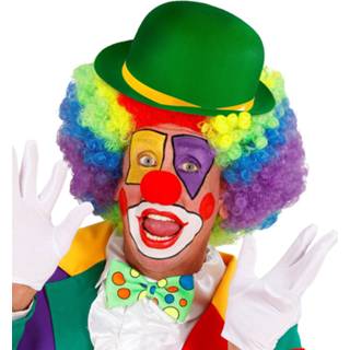 👉 Bolhoed groen gele active Mooie clown met band 8003558168040