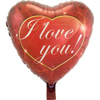 👉 Folie One Size meerkleurig cadeau sturen helium gevulde ballon I Love You 43 cm - Folieballon versturen/verzenden 8714572607605