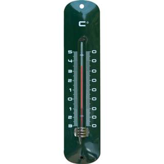👉 Thermometer groen Binnen/buiten Van Metaal 6.5 X 30 Cm - Buitenthermometers 8720276539555