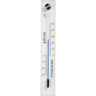 Thermometer transparant glas Binnen/buiten Van 4 X 26 Cm - Buitenthermometers 8720276539470