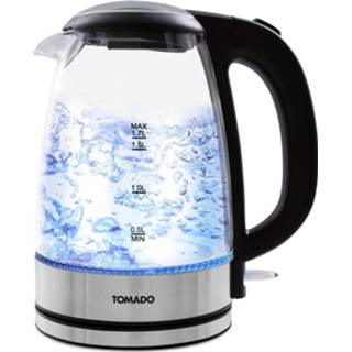 👉 Tomado Twk1703g - Glazen Waterkoker - Blauwe Led Verlichting - 1,7 Liter