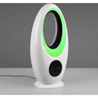 👉 Tafel ventilator kunststof meerkleurig wit a+ Tafelventilator Kalmar met RGB-LED, Touch/remote