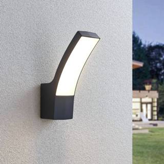👉 Buiten wandlamp drukgegoten aluminium lindby warmwit a+ antraciet LED buitenwandlamp Ilvita,