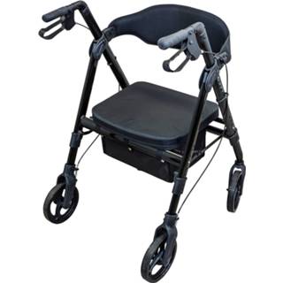 👉 Rollator zwart active Aidapt deluxe bariatrische sterk aluminium frame -