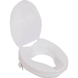 Toiletbril wit active Aidapt verhoogde - 5 cm met deksel