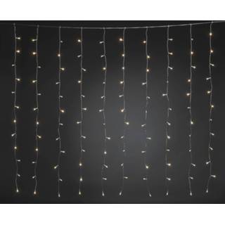 👉 Licht gordijn kunststof clusief binnentrafo warm wit helder LED lichtgordijn, 120-lamps, warmwit