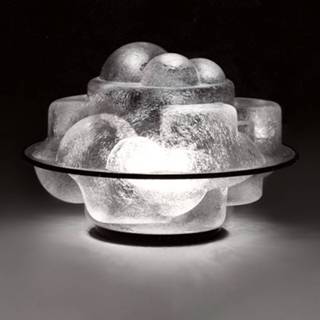 👉 Vloerlamp transparant Profiterolle als lichtdecoratie