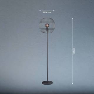 👉 Vloerlamp zwart metalen Drops met kap,