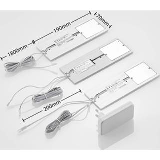 👉 Aluminium Arcchio Nortra onderkastverlichting, set van 3