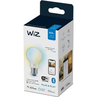 👉 Wit male WiZ LED lamp gekleurd en 60W E27 8718699787059
