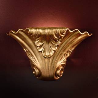 👉 Wandlamp antiek goudkleurig keramiek Kunstzinnige TASCA van