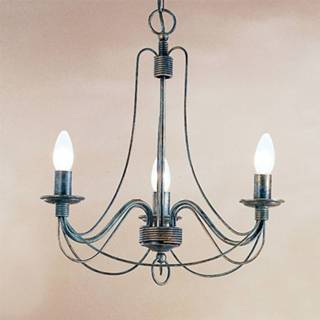 👉 Hanglamp antiek zwart 3-lichts CLARA in landhuisstijl