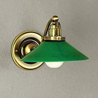 👉 Wandlamp oudmessing groene VERDINA, patina-look