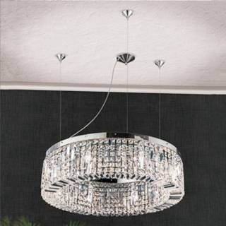 👉 Hanglamp chroom kristal Fonkelende kristallen Ring 80 cm