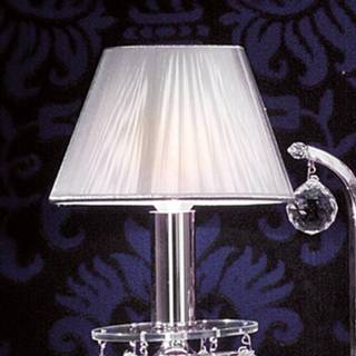 👉 Wand lamp zilveren textiele zilver wandlamp Kristaldesign 2vl