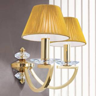 👉 Wandlamp gouden goud Dubbele Avala met echt afwerking