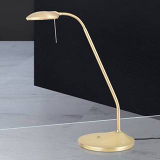 👉 Tafel lamp staal messing mat a+ LED tafellamp Cobra in