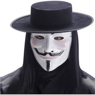 👉 Vendetta masker wit Luxe V For - Verkleedmaskers 8718758428381