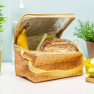 👉 Koeltas rieten active wicker lunch box Faux