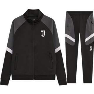 👉 Trainingspak polyester trainingspakken juventus zwart kinderen Eigen Naam - Kids 21-22