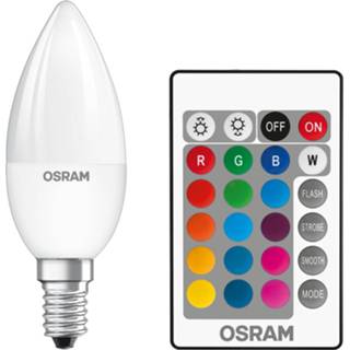 👉 Kaars RGB + warmwit OSRAM LED lamp E14 4,5W Star+ mat Remote 4058075430778