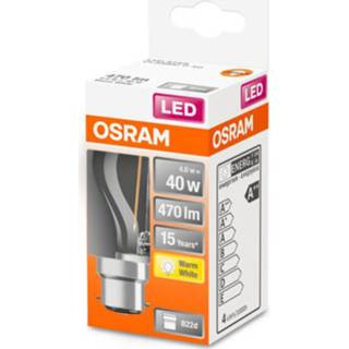 👉 OSRAM LED druppellamp B22d 4W 2.700K helder