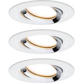 👉 Paulmann Mat Wit Nova Plus LED-spot rond wit-chroom, 3 set 4000870936863