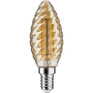 👉 Kaars lamp a++ warmwit goud glas LED kaarslamp E14 2,6W 2.500K gedraaid
