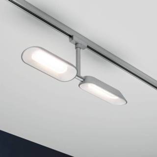 👉 Warmwit mat chroom a+ metaal Paulmann URail LED spot Dipper, 2-lamps