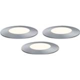 👉 Paulmann 93949 Verlichtingssysteem Plug&Shine LED-buiteninbouwlampen (uitbreidingsset) Set van 3 stuks LED 7.5 W Warmwit Zilver