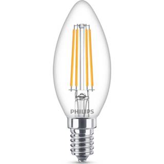 Warmwit a++ Philips Classic LED lamp E14 B35 6,5W 2700K helder