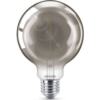 👉 A+ warmwit Philips Classic LED bollamp smoky E27 G93 2W
