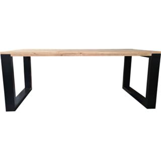 👉 Eettafel zwart Wood4you - New Orleans Steigerhout 200lx78hx90d Cm 9110025713746