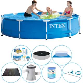 👉 Zwembad Comfort Pakket - Intex Metal Frame Rond 305x76 Cm 8720574944563