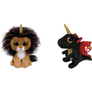 👉 Knuffel Ty - Beanie Boo's Ramsey Lion & Grindal Dragon 8720679613647