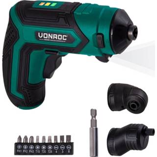 Accu schroefmachine Voncroc 4v Incl. 9-delige Bitset, Acculader En Opbergtas 8717479078233
