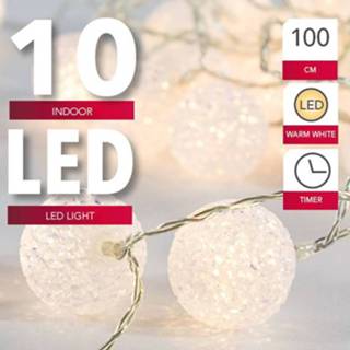 👉 Lichtsnoer wit Bolletjes/balletjes Warm 135 Cm Kerstverlichting - Lichtsnoeren 8720147879544