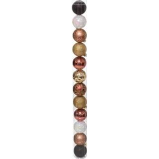 👉 Kerstbal rood goud Kit Van 12 Kerstballen - 60 Mm En 3560237568324
