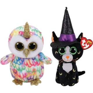 👉 Knuffel Ty - Beanie Boo's Enchanted Owl & Halloween Pandora Cat 8720679611872