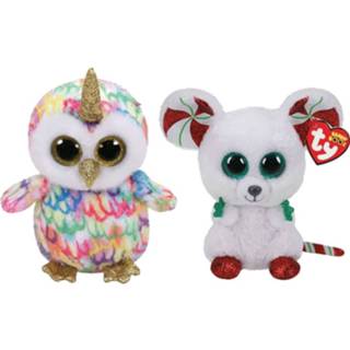 👉 Knuffel Ty - Beanie Boo's Enchanted Owl & Christmas Mouse 8720679611889