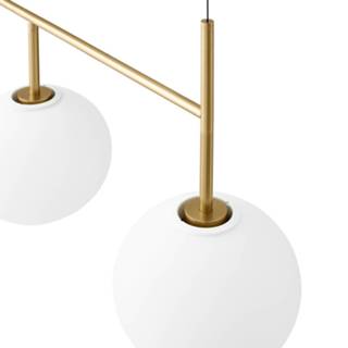 👉 Slinger messing a+ senioren Menu TR Bulb LED 4-lamps messing/opaal mat