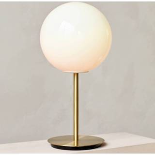👉 Tafel lamp messing glans a+ senioren Menu TR Bulb tafellamp 41cm messing/opaal