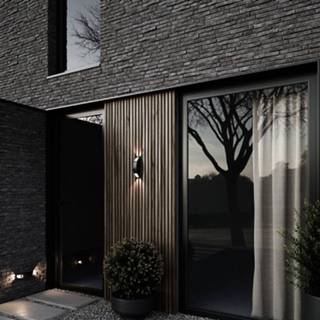 👉 Buitenwandlamp zwart aluminium a+ LED Pignia