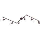 👉 Plafond lamp antiek bruin LED plafondlamp Eve in 6 lichbronnen