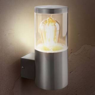 👉 Buitenwandlamp a++ roestvrij staal grijs Roestvrijstalen Naxos