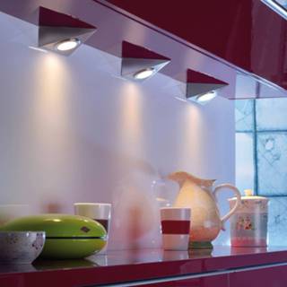 👉 Staal zilver a+ warm wit LED onderbouwlamp Helena in set van 3