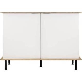 👉 Dressoir grijs hout modern Noo.ma Suumo - Almond Grey / Oak Top
