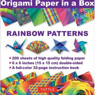 👉 Engels Origami Paper in a Box - Rainbow Patterns 9780804851565