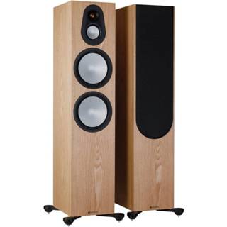 👉 Luidspreker hout zilver nederlands Monitor Audio: Silver 500 7G Vloerstaande Speakers - 2 stuks Ash